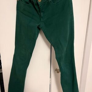 Tory Burch Green Skinny Jeans